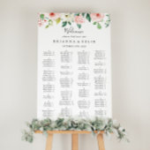 Elegant Dainty Floral Alfabetical Seat Chart Poster
