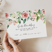 Elégant Dainty Floral Devinez Combien De Carte De 