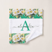Elegant Daisies Daisy Floral Towel Set (Gant de toilette)