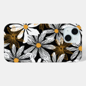 Elegant Daisy Abstract Patroon Case-Mate iPhone Case (Achterkant (horizontaal))