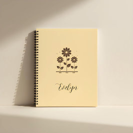 Elegant Daisy Design - Minimalistische Bloemen Notitieboek
