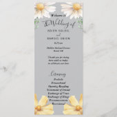 Elegant Daisy | Grijze bruiloft bruidsfeestje Flat Programma (Voorkant)
