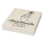 Elegant Daisy Handmade by (aangepaste naam), Busin Rubberstempel (Stempel)