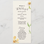 Elegant Daisy Mariage Flat Programme (Devant)