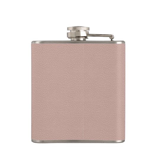 Elegant Daisy Monogram Roze Faux Lederen look Heupfles (Achterkant)