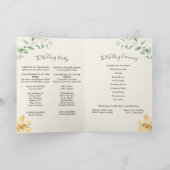 Élégant Daisy Programme de mariage plié (Intérieur)