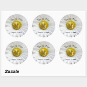 Elegant Daisy Ronde Sticker (Vel)