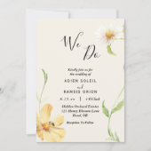 Elegant Daisy We Weddenschap Kaart (Voorkant)