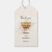 Elegant Daisy Wedding Gift Label Cadeaulabel (Voorkant)