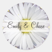 Elegant Daisy Wedding Stickers (Voorkant)