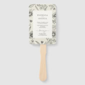 Elegant Daisy Wildflower Wedding Programma Handwaaier (Voorkant)