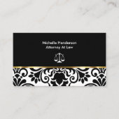 Elegant Damask Attorney Visitekaartje (Voorkant)