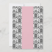 Elegant Damask Baby shower Invite Kaart (Achterkant)