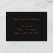 Élégant Damask Bakery Café Carte de visite de rest (Dos)