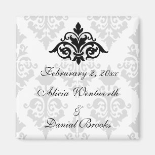 Elegant Damask bewaart de Magnet Datum Magnet Magneet