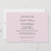 Elégant Damask Bridal Shower Invitation (prune) (Dos)