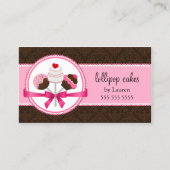 Elegant Damask Cake Poppen Bakery Visitekaartje (Voorkant)