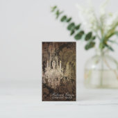 elegant damask chandelier Interior Designer Visitekaartje (Staand voorkant)