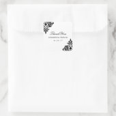 Elegant Damask Dank u Stickers (Tas)