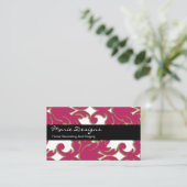 Elegant Damask Decorating Visitekaartjes (Staand voorkant)