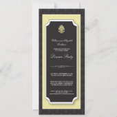 Elegant Damask Dinner Party Invitation (ivoor) Kaart (Voorkant)