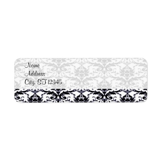 Elegant Damask Etiket (Voorkant)