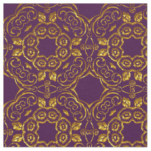 Elegant Damask Fabric Paars Stof
