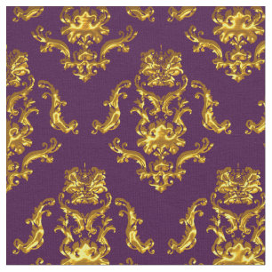 Elegant Damask Fabric Paars Stof