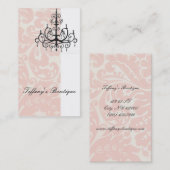 Elegant Damask Fashion Boutique Carte de visite (Devant / Derrière)