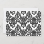 Elegant Damask-flatnote-kaarten Notitiekaartje (Achterkant)