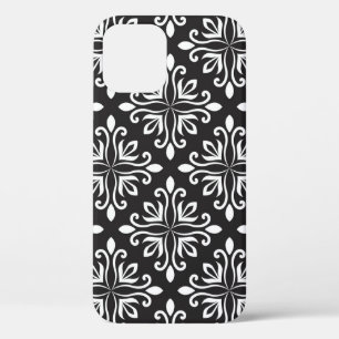 Elegant Damask: Floral Art Deco iPhone 12 Hoesje