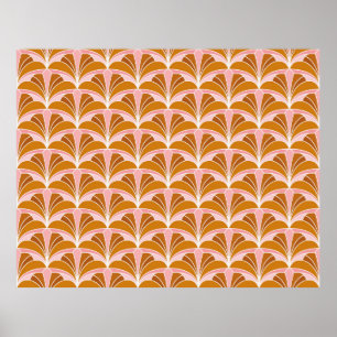 Elegant Damask Floral Seamless Pattern. De Poster