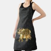 Elegant Damask Gold Paisley Elephant Schort (Insitu)