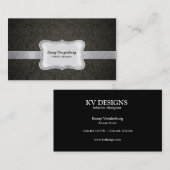 Elegant Damask Interior Design Visitekaartjes (Voorkant / Achterkant)