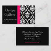 Elegant Damask Interior Designer Visitekaartje (Voorkant / Achterkant)