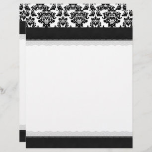 Elegant damask letterhead