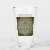 Elegant Damask Moederdag Glas (Achterkant)