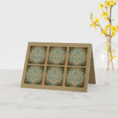 Elegant Damask Moederdag Kaart (Gele Bloem)