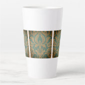 Elegant Damask Moederdag Latte Mok (Voorkant)