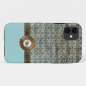 Elegant  Damask Monogram iPhone 5 Hoesje (Achterkant (horizontaal))