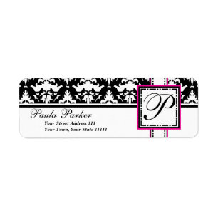 Elegant Damask Monogram P Chic Labels