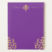 Elegant Damask Monogrammed Gold and Purple Office (Dos)