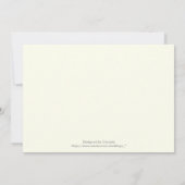 Elegant damask motif navy blue, koraalbruiloft kaart (Achterkant)