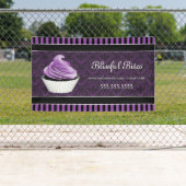 Elegant Damask Paars Cupcake Spandoek (Insitu)