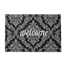 Elegant Damask Patroon "Welkom" Deurmat