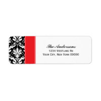 Elegant Damask Pattern-Adresetiketten