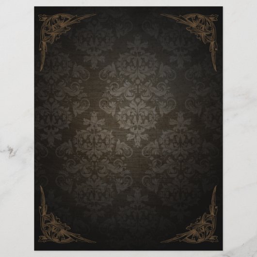 Elegant Damask Pattern  Brochures (Achterkant)
