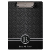 Elegant Damask Pattern | DIY-monogram Klembord (Voorkant)