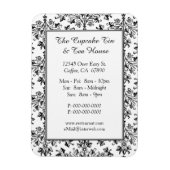 Elegant Damask Pattern Restaurant Custom Magnet Magneet (Verticaal)