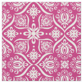 Elegant Damask Pattern | Roze en wit Stof (Close Up)